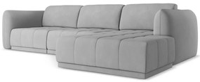 Divano angolare grigio chiaro (con penisola a destra) Hoku – Makamii