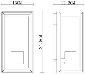 Globo 31982W - Applique da esterno LOGANA 1xE27/60W/230V IP44 bianco