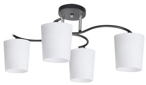 Lampadario a sospensione con supporto rigido ESNYR 4xE27/40W/230V nero/bianco