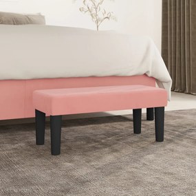 Panca Rosa 70x30x30 Cm İn Velluto /