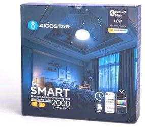 Aigostar - Plafoniera LED da bagno LED/18W/230V IP44 + telecomando
