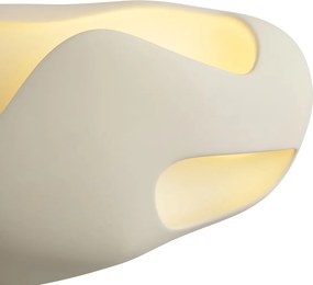 Lampada da parete Japandi color crema 30 cm - Pietra