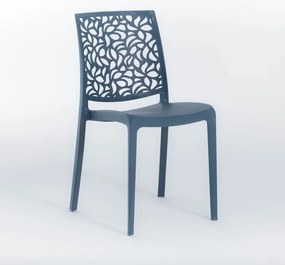 Set da 4 sedie da giardino in polipropilene London Stone NEW GARDEN, seduta blu