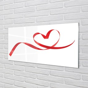 Quadro acrilico Cuore del nastro 125x50 cm