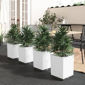Fioriere 4 Pz Bianche 30x30x37 Cm İn Polipropilene /
