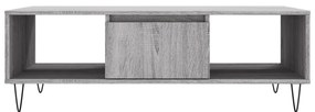 Tavolino da Salotto Grigio Sonoma 104x60x35cm Legno Multistrato