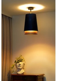 Duolla - Lampadario a plafone BELL SHINY 1xE27/15W/230V diametro 25 cm blu/rame