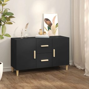 Credenza Nera 100x36x60 Cm İn Legno Multistrato /