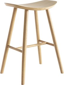 Sgabello da bar design in legno chiaro H65 cm DEMORY