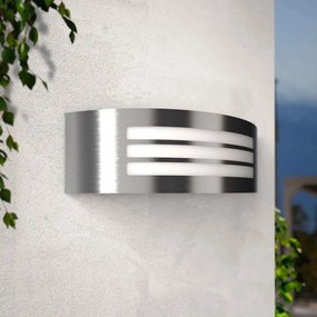 Applique Policarbonato e Acciaio INOX, 1 x E27 Base E27