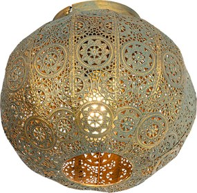 Plafoniera smart oro con verde 28,5 cm incl. WiFi A60 - Baloo