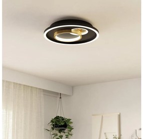 Eglo 901244 - Plafoniera LED TIRIOLO 1xLED/14W/230V+1xLED/8,5W nero/oro