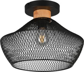 Plafoniera nera con paralume in metallo ø 35 cm Valeria – Trio