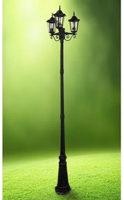 Lampada da esterno 3xE27/20W/230V IP43 2,58 m nero