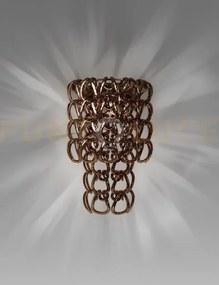 Giogali applique a parete cristallo rame e bronzo opaco 1 luce atta...
