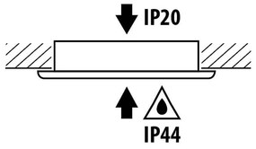 Faro da incasso LED 220V 4W IP44 foro ø56mm - 60mm Bianco Colore Bianco Naturale 4.200K