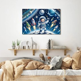 Quadro su tela – Piccolo astronauta in missione avventurosa