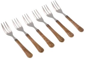 Set 6 Pz Forchette da Dolce - Posate Particolari Boston in Stile