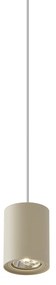 Lampada a sospensione moderna beige e bianca per sistema a binario monofase GU10 70mm - Iconic Holt