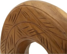 Scultura Dorat In Teak Ric. Cm 20X10X28 (Pezzi Unici - Non Rip. In Serie)