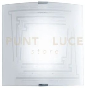 Applique a parete concept bianca 1 luce attacco e27 26x7x26cm in ve...