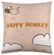 Fodera per cuscino Popcorn Scarf Monkey (60 x 60 cm)