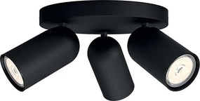 Philips - Faretto LED RGBW dimmerabile PONGEE 3xGU10/4,8W/230V nero + telecomando