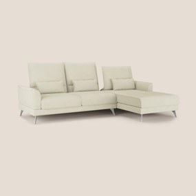 Tommy Divano angolare con relax e schienali traslanti in microfibra smacchiabile T11 panna