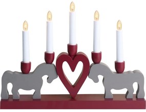 Decorazione luminosa rossa natalizia Leksand - Star Trading