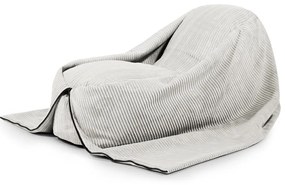 Pouf a sacco per bambini color crema con rivestimento in velluto a coste Cocoon 120 – SLOWDOWN