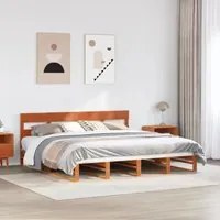 Letto senza Materasso Marrone Cera 180x200 cm in Legno di Pino 3302305