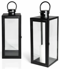 Lanterna decorativa 63 cm nera