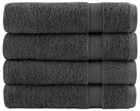 Asciugamani Bagno Solund 4 Pz Antracite 100x150 Cm 600gsm /