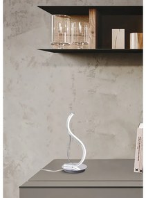 Lampada da tavolo LED moderno Ares argento, luce naturale Luce bianco naturale 360 LUMEN