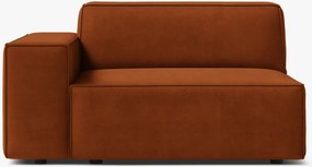 Modulo terminale Jodie con bracciolo in velluto – L102 cm