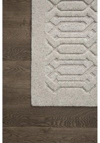 Tappeto in lana grigio chiaro 160x230 cm Dive - Agnella