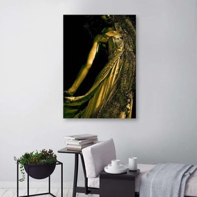 Quadro su tela, Donna Glamour Oro  Dimensioni 40x60