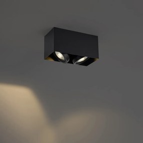 Faretto moderno da superficie nero con LED dimmerabile 2 luci - Dionysos