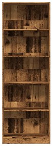 Libreria legno antico 60x24x176 cm in legno multistrato