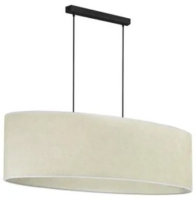 Duolla - Lampadario a sospensione con filo OVAL 2xE27/15W/230V grigio