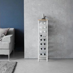 Portabottiglie bianco in metallo numero di bottiglie 16 20x88,5x19 cm Tower – YAMAZAKI