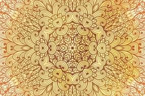 Carta da parati – Mandala etnica dorata