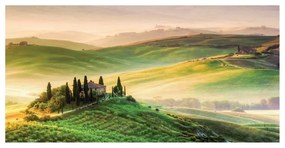 Stampa su tela Colline Toscane, multicolore 180 x 80 cm