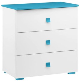 Armadietto PABIS 87x83 cm bianco/blu