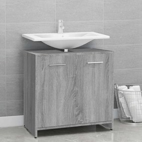 Armadietto Bagno Grigio Sonoma 60x33x60 Cm İn Legno Multistrato /