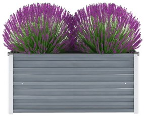 Letto Rialzato Giardino İn Acciaio Zincato 100x40x45 Cm Grigio /