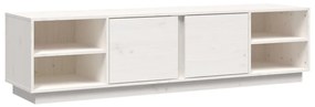 Mobile porta tv bianco 156x40x40 cm in legno massello di pino