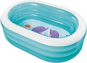 Intex - Piscina ovale baby 4 anelli +3 anni - cm.163x107x46h. - peso kg.2,69 (57482)