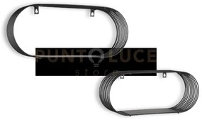Joyce set di 2 mensole a muro 43-38cm metallo nero