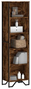 Libreria Rovere Fumo 50x31x169 Cm İn Legno Multistrato /